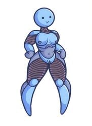 blue_body curvy_female humanoid mee6 non-human robot robot_girl