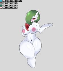 1girls absurd_res anthro areola big_breasts blush breasts female female_gardevoir female_only gardevoir genitals green_hair hair hi_res humanoid meowcaron nintendo nipples not_furry nude pokémon_(species) pokemon pokemon_(species) pokemon_rse pussy red_eyes solo video_games white_body wide_hips