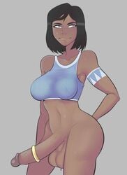 1futa areolae avatar_legends balls big_balls big_penis bottomless breasts busty clothed clothing cock_ring dark-skinned_futanari dark_skin digitalhtoy futa_only futanari human korra large_breasts makeup nickelodeon partially_clothed penis sex smooth_skin solo standing the_avatar the_legend_of_korra water_tribe wide_hips