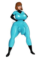 allop big_ass big_breasts bodysuit brown_hair bulge danny_phantom futa_only futanari huge_ass huge_breasts huge_cock madeline_fenton milf nickelodeon purple_eyes short_hair skin_tight solo solo_futa thick_thighs voluptuous wide_hips