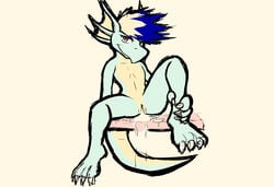 1cuntboy absurd_res andromorph anthro bodily_fluids cum cum_drip cuntboy cuntboy_only dragon dripping genital_fluids genitals hi_res intersex invalid_tag kobold nude presenting presenting_pussy pussy solo tropical xander_the_blue xander_the_blue_(artist)