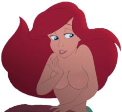 ariel blackskull177 disney disney_princess edit nipples the_little_mermaid the_little_mermaid_iii:_ariel's_beginning topless topless_female white_background