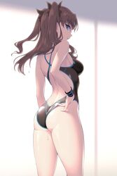 alternate_version_available fate/stay_night fate_(series) female_only gomashio_ponz looking_at_viewer one-piece_swimsuit solo swimsuit tohsaka_rin