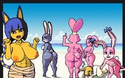 anais_watterson animal_crossing animal_humanoid ankha anthro ass babs_bunny beach big_breasts big_butt breasts carrot_(one_piece) cartoon_network cat_humanoid chowder_(series) digital_media_(artwork) disney felid felid_humanoid feline feline_humanoid female female_only group huge_breasts huge_butt humanoid judy_hopps lagomorph lagomorph_humanoid large_breasts leporid_humanoid mammal mammal_humanoid medium_breasts muscular nintendo nipples nude one_piece oppmann panini panini_(chowder) pixel_art rabbit_humanoid seaside the_amazing_world_of_gumball thick_thighs tiny_toon_adventures video_games warner_brothers wide_hips zootopia