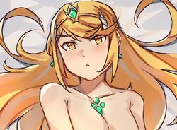 1girls blonde_hair breasts core_crystal graysheartart mythra nintendo nude tagme xenoblade_(series) xenoblade_chronicles_2