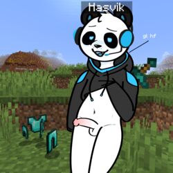 artist_upload bear belly belly_button cute furry gay giant_panda hasvik male male_only minecraft nude panda partially_clothed penis_out posted_by_artist self_upload tagme ursid youtube youtube_hispanic youtuber