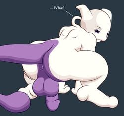 ass back_view balls devilishimmorality male male_only mewtwo nintendo nude penis pokemon pokemon_(species) solo tagme