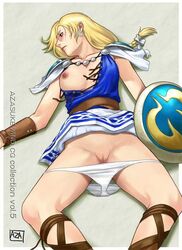 azasuke blonde_hair censored female female_only human long_hair milf solo sophitia_alexandra soul_calibur tagme