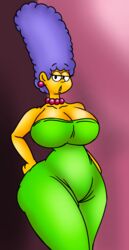 1girls alternate_breast_size big_ass big_breasts big_butt blue_hair female huge_ass huge_breasts long_hair looking_at_viewer luiron marge_simpson milf mother solo the_simpsons wide_hips