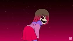 1girls animated ass ass_shake bete_noire black_sclera brown_hair butt_hole female female_only gif glitchtale no_sound pink_eyes pink_highlights tagme undertale undertale_fanfiction vagina video