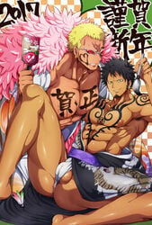 2boys donquixote_doflamingo gay male male_only one_piece tagme trafalgar_law yaoi ygyg2200