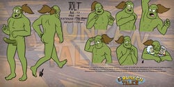 big_penis character_sheet drunken_tales english_text erection green_skin jolt_(drunken_tales) long_hair lord_sarloc male male_only muscular_male open_mouth orc orc_male original_character penis solo tail_hair testicles toony yellow_eyes