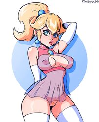princess peach from mario (series) by doodledeli