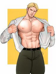reiner braun from attack on titan by bolloxxxz