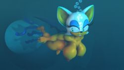 3d 3d_model anthro barefoot big_breasts breasts bubble chase chiropteran danil4h digital_media_(artwork) feet female freediving hi_res mammal mobian mobian_(species) mobian_bat muscular pipes rouge_the_bat sega solo sonic_(series) sonic_adventure_2 sonic_the_hedgehog_(series) source_filmmaker tentacle tunnel underwater water