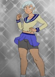 bike_shorts bike_shorts_under_skirt gym_uniform_with_shorts jc leggings no_panties_under_spats original r-18 sailor_uniform sailor_uniform_with_shorts school_uniform_with_shorts schoolgirl_uniform shorts shorts_under_skirt spats spats_under_skirt uniform_with_spats