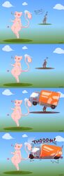 cracker_(artist) female floating male mew pokemon pokemon_(species) pokemon_trainer shortstack straight_hair truck