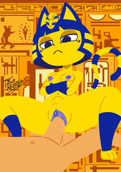 2021 3_fingers 3_toes absurd_res animal_crossing animal_crossing_boy ankha ankha_ride_(minus8) anthro anthro_focus anthro_penetrated areola balls bgredrum black_eyes blue_body blue_fur blue_hair blue_nipples blue_pussy breasts clitoris clothing crossed_arms domestic_cat duo egyptian egyptian_clothing egyptian_headdress erection feet felid feline felis female female_focus female_on_top female_penetrated fingers fur genitals hair half-closed_eyes headdress hi_res human human_on_anthro human_penetrating human_penetrating_anthro human_penetrating_female interspecies looking_down lying male male/female male_human/female_anthro male_on_anthro male_on_bottom male_penetrating male_penetrating_anthro male_penetrating_female mammal multicolored_body multicolored_fur narrowed_eyes navel nintendo nipples nude on_back on_bottom on_top penetration penis pussy solo_focus spread_legs spreading stomach_bulge striped_tail stripes toes unfazed_by_stomach_bulge unseen_male_face uraeus vaginal_penetration video_games villager_(animal_crossing) yellow_body yellow_fur