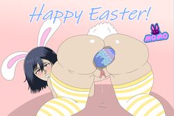 anal anal_egg_laying ass ass_up attack_on_titan big_ass big_butt black_hair bubble_ass bunny_ears bunny_tail bunnygirl cum easter easter_bunny easter_egg egg egg_laying female female_only happy_easter heart_eyes holidays huge_ass looking_at_viewer looking_back looking_pleasured mikasa_ackerman momokarin01 pussy pussy_juice stockings thick_ass thick_thighs thighhighs thighs