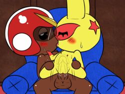 animal_crossing anthro balls digital_media_(artwork) duo erection female genitals hi_res human humanoid kissing lagomorph lipstick makeup male male/female mammal mira_(animal_crossing) nintendo nipples nude penis sex thunderfap vaginal_penetration video_games