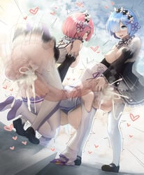 1girls 2futas anal anal_sex ass balls_in_motion big_ass big_balls big_breasts big_butt big_penis blowjob blue_eyes blue_hair boss_and_subordinate breasts breasts_out cleavage clothed_rape clothed_sex clothing clouds cum cum_in_mouth cum_in_pussy cum_inside deep_blowjob deep_throat deepthroat doggy_style double_penetration dress dress_lift edit emilia_(re:zero) eyebrows fellatio female femsub forced_oral from_behind full-package_futanari futa_on_female futadom futanari futanari_penetrating gigantic_balls gigantic_penis gigantic_testicles hair hair_band hair_ornament hair_over_one_eye heart holding_head holding_hips huge_ass huge_balls huge_breasts huge_cock irrumatio long_hair long_sleeves looking_at_partner looking_down maid maid_uniform mostly_clothed nipples open_mouth oral oral_penetration oral_sex penetration penis penises_touching penises_touching_inside ram_(re:zero) rape re:zero_kara_hajimeru_isekai_seikatsu red_eyes red_hair rem_(re:zero) sex short_hair siblings sinensian sisters sky spitroast spread_legs testicles thick_thighs thighhighs thighs threesome thrusting thrusting_into_ass thrusting_into_mouth tongue two_on_one uncensored veiny_penis veiny_testicles white_hair white_legwear white_thighhighs x-ray