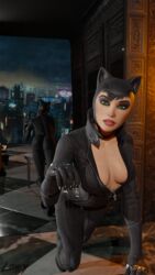 3d ass batman:_arkham_city batman_(series) blender breasts cat_ears catwoman catwoman_(arkham) catwoman_(arkham_city) cleavage dat_ass dc dc_comics green_eyes lewy rocksteady_studios selina_kyle solo suit