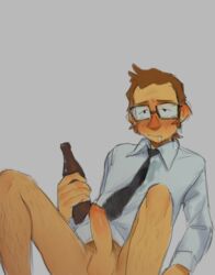 1boy blush brown_hair drunk felix_kranken glasses male_only ss0v3l the_walten_files