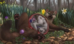 2021 anal anal_sex day detailed_background difetra digital_media_(artwork) domestic_ferret feral forest grass hi_res male mammal mustela mustelid musteline outside penetration plant tree true_musteline vore