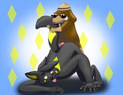 absurd_res alan_fenton amateurcooper anal anthro ass canid canine canis dachshund domestic_dog duo eyewear feral genitals hi_res holding_tail_up hunting_dog looking_up_at_partner male male/male mammal penis simple_background size_difference smile softdiamond sunglasses wolf