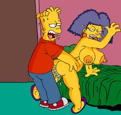 20th_century_fox 20th_century_studios bart_simpson big_breasts cum_in_pussy doggy_style edit hard_nipples incest nev recolor selma_bouvier the_simpsons traced