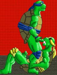 cutterfl fellatio green_skin incest leonardo male male_only michelangelo oral tagme teenage_mutant_ninja_turtles turtle yaoi