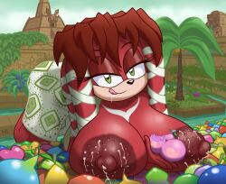 anthro big_breasts female female_only fruit furry lactating lactation lara-le mobian mobian_(species) mobian_echidna montgomery_glands sega shadowwalk sonic_(series) sonic_the_hedgehog_(archie) sonic_the_hedgehog_(comics) sonic_the_hedgehog_(series) tagme