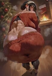 1girls absurd_res ai_assisted ai_generated ass ass_focus back_view backboob bent_over big_ass big_breasts black_hair blush bottom_heavy breasts breasts_bigger_than_head bubble_butt busty clothed clothing curvaceous curvy curvy_female curvy_figure ear_piercing earrings eyebrows eyelashes fat_ass female female_focus female_only glistening glistening_body hi_res hourglass_figure huge_ass huge_breasts light-skinned_female light_skin looking_at_viewer looking_back mature_female milf motion_lines red_eyes shexyo solo spy_x_family sweat sweatdrop sweating sweaty sweaty_ass thick_thighs twitter_link voluptuous voluptuous_female wide_hips yor_briar yor_forger