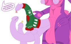 4_penises alpha_channel animal_genitalia anthro balls big_balls big_penis blep breasts christmas christmas_clothing christmas_sweater christmas_topwear clothing cock_sock countershading creative_commons dergzel dragon english_text faceless_anthro faceless_character faceless_gynomorph faceless_intersex fingerpads footwear forked_tongue fur fur_markings genitals gynomorph hand_on_hip handpaw herm_(lore) hi_res holidays huge_balls huge_cock hybrid intersex kerfzel markings mr_dr_sir multi_genitalia multi_penis mythological_creature mythological_scalie mythology nipples nude nude_anthro open_mouth pawpads paws penis penis_clothing penis_mouth penis_with_tongue pink_body pink_countershading pink_fur prehensile_penis purple_body purple_fur sarah_(mds) scalie sentient_penis sheath simple_background socks solo speech_bubble spiked_glans sweater text tongue tongue_out topwear transparent_background