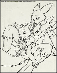 1futa 1girls animal_genitalia anthro areolae balls breasts canine_penis curvy digimon dragoneer erect_nipples erection fellatio female female_penetrated fur furry furry_breasts furry_ears furry_tail futa_on_female futanari futanari_penetrating gatomon glove intersex interspecies large_breasts larger_futanari monochrome nipples nude open_eyes open_mouth oral paw penis pointy_ears precum precum_drip renamon smaller_female tail tongue