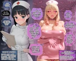 1girls ai_assisted ai_generated areola_slip bare_shoulders before_and_after bimbo bimbo_body bimbo_lips bimbofication bimbofied blonde_hair blue_eyes blue_hair breast_expansion busty collar corruption covered_navel covered_nipples curvy curvy_body curvy_female curvy_figure doll dramatic_lighting drill_hair english_text eyelashes eyeliner g-string gloves gradient_hair hair_ornament hoop_earrings humiliation kirigaya_suguha large_breasts large_lips latex_clothing latex_gloves long_hair looking_at_viewer makeup mature_female medium_breasts milf mind_break nurse nurse_cap nurse_clothing nurse_hat nurse_uniform pink_lips pink_lipstick pink_makeup qos_clothing queen_of_spades revealing_clothes saliva saliva_drip shiny_clothes short_hair shy sodalord_(twitter) solo sound_effects speech_bubble sword_art_online sword_art_online:_alicization talking_to_viewer thick_thighs transformation variant_set weight_gain wide_hips wide_thighs