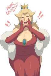 princess peach from christmas by leedraw11