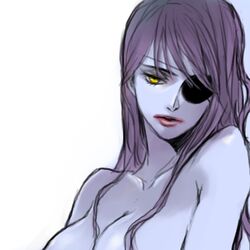 1girls blue_skin cleavage eyepatch female female_only humanformers lipstick long_hair purple_hair rule_63 shockwave shockwave_(transformers) tagme transformers yellow_eyes