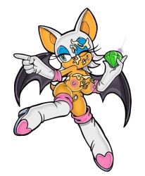2d_(artwork) after_sex anthro artist_request bat big_breasts chaos_emerald cum cum_on_breasts cum_on_face edit edited female nipples nude one_eye_closed pubic_hair pussy rouge_the_bat sega shortstack sonic_(series) sonic_adventure_2 sonic_the_hedgehog_(series) tail thick_thighs wide_hips wings wink winking