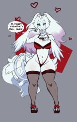 2021 absurd_res anthro anthrofied artz blue_eyes blue_mascara bra breast_squish breasts candy chocolate claws cleavage clothed clothing dessert dialogue dragon english_text eyelashes eyeshadow fangs female finger_claws food front_view fur furred_dragon furred_scalie generation_5_pokemon grey_background hand_on_breast heart_symbol hi_res holidays legendary_pokemon legwear lingerie looking_at_viewer makeup mascara mythological_creature mythological_scalie mythology nintendo open_mouth panties pokemon pokemon_(species) pokemorph pubes reshiram scalie sharp_teeth simple_background skimpy smile smiling_at_viewer solo speech_bubble squish standing stockings talking_to_viewer teeth text thick_thighs thigh_highs thigh_squish thong toe_claws tongue underwear valentine's_day white_body white_fur