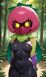 1girls absurd_res absurd_resolution absurdres ai_generated armwear ass athletic athletic_body athletic_female belly belly_button big_breasts black_bodysuit black_face black_latex_bodysuit black_sclera bodysuit brawl_stars breasts busty busty_female busty_girl curvaceous curvaceous_female curvaceous_figure curvy curvy_body curvy_female curvy_figure curvy_hips cute cute_expression cute_eyes cute_face cute_female eyebrows eyelashes eyeshadow eyewear female female_only female_solo forest forest_background front_view glistening glistening_body glistening_eyes glistening_skin green_arms green_hands hackwork half-closed_eyes hands_behind_back hi_res high_quality high_resolution highres large_breasts latex_bodysuit leaf_on_head legs lily_(brawl_stars) looking_at_viewer mask mask_on_face mask_on_head masked masked_female pink_eyebrows pink_hair pink_mask plant_girl plant_humanoid plant_on_head purple_armwear seductive seductive_body seductive_eyes seductive_look shiny shiny_body shiny_hair shiny_skin short_hair slim_waist small_waist smooth_body smooth_skin solo_female standing supercell supercell_(company) teen teen_girl teenage teenage_female teenage_girl teenager thick_thighs thighs thin_waist tree trees visible_nipples yellow_eyes young_female