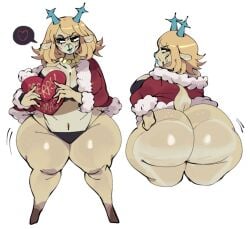 1girls anthro ass ass_focus big_ass big_breasts blonde_hair bottom_heavy bra breasts bubble_butt caprine carol_holiday christmas cropped_jacket deltarune fat_ass female female_only freckles front_view furry furry_only gluteal_fold huge_ass jacket large_ass massive_ass milf mother mstreetsamurai nasolabial_folds navel panties pillow rear_view solo tail thick_ass thick_thighs thunder_thighs undertale_(series) white_background wide_hips