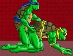 anthro cutterfl gay incest leonardo male male_only michelangelo sex side_view tagme teenage_mutant_ninja_turtles turtle yaoi