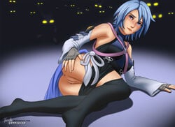 aqua_(kingdom_hearts) ass heartless imminent_sex kingdom_hearts kingdom_hearts_birth_by_sleep no_panties pussy pussy_juice shadow_(heartless) size_difference small_dom_big_sub smaller_male vestrille