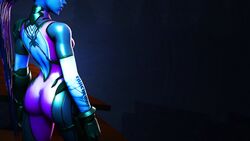 1girls 3d amelie_lacroix arched_back ass ass_focus assassin back_view backboob big_ass big_breasts blender blizzard_entertainment breasts bubble_ass bubble_butt busty curvy deviantart female female_focus female_only hourglass_figure latex lower_body mavixtious overwatch purple_hair purple_skin render solo solo_female solo_focus standing tattoo upper_body viewed_from_behind voluptuous watermark widowmaker