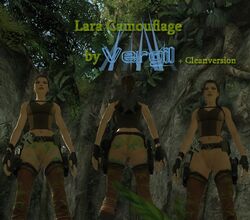 1girls 3d bottomwear dual_pistols female female_only human lara_croft lara_croft_(classic) pussy solo tagme thighhighs tomb_raider vergil_(artist)