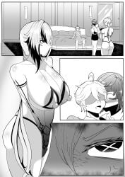 1boy 2girls aether_(genshin_impact) age_difference angry angry_expression angry_face angry_female arlecchino_(genshin_impact) arms ass barely_clothed barely_clothed_female bed bedroom bedroom_setting big_ass big_breasts big_butt big_nipples big_tits bigger_female black_and_white blush blush_lines blushing_face blushing_female blushing_lines breasts cheek_kiss closed_eyes clothed clothed_female clothed_female_clothed_male clothed_male clothed_male_clothed_female clothes clothing drawing erect_nipple erect_nipples eyeless eyeless_character eyeless_dude eyeless_face eyeless_male eyes eyes_open fat_ass fat_butt feet female female/female/male female/male/female female_human females fully_clothed fully_clothed_female fully_clothed_human fully_clothed_male genshin_impact hair hands hands_on_bed hands_together height_difference hoyoverse huge_ass huge_breasts huge_butt huge_nipples huge_tits human human_female indoor indoor_nudity indoors indoors_nudity jealous jealous_female jealous_look jealousy kiss_on_cheek kissing kissing_cheek large_ass large_breasts large_butt large_nipples large_tits larger_female larger_female_smaller_male larger_human legs lingerie long-haired_female long_hair long_hair_female long_haired male male/female/female mihoyo mostly_naked mostly_naked_female mostly_nude mostly_nude_female mouth multiple_females multiple_girls nipples no_color nwoidn older older_female older_female_and_younger_male on_bed open_eyes open_mouth short-haired_female short-haired_male short_hair short_hair_female short_hair_male shorter_male shorter_male/taller_female shoulders sitting sitting_down sitting_on_bed smaller_male smaller_male_larger_female standing straight taller_female taller_girl taller_woman thick thick_ass thick_butt thick_thighs thighs tits trio underwear very_long-haired_female very_long_hair very_long_hair_female yelan_(genshin_impact) younger_male