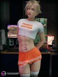 cloud strife from femboy hooters by lewdsio