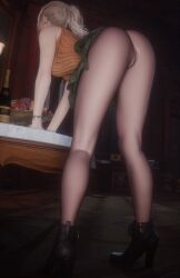 3d 3d_(artwork) armpits ashley_graham ass ass_focus butt butt_focus checkpik pussy resident_evil resident_evil_4_remake sexy sexy_pose skirt smooth_skin spreading_pussy standing tights pussy_focus pussy_lips clothed
