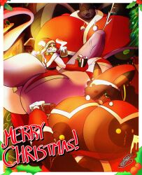 absurd_res alien alien_(franchise) anthro areola ass baelien_(shieradevil) balls bell bell_collar big_balls big_breasts big_butt big_penis bodily_fluids breasts brown_body brown_fur brown_hair candy chocolate chocolate_milk christmas christmas_clothing christmas_headwear christmas_tree clothed clothing collar collar_only cum dessert digital_media_(artwork) ejaculation english_text erection eyeshadow eyewear fan_character felid female flavored_milk food fur generation_1_pokemon genital_fluids genitals gift glasses group gynomorph hair headgear headwear hi_res holidays huge_balls huge_breasts huge_butt huge_cock huge_filesize humanoid hyper hyper_balls hyper_breasts hyper_butt hyper_genitalia hyper_penis intersex lactating lactating_chocolate_milk legendary_pokemon looking_at_viewer makeup male mammal mark_(shieradevil) mewtwo milk nintendo nipples nude open_mouth penis pikachu pink_body plant pokemon pokemon_(species) rodent shaded shiera_(shieradevil) shieradevil smile tail teeth text thick_thighs tree trio unusual_bodily_fluids unusual_lactation wide_hips xenomorph